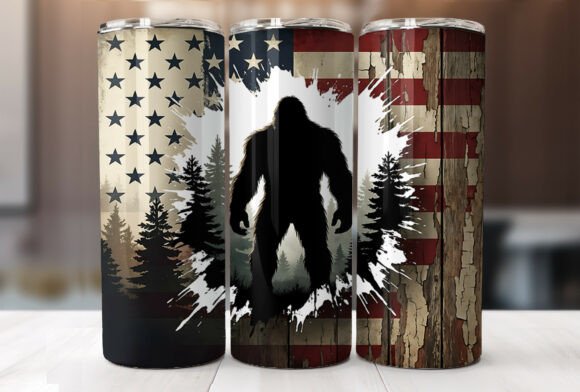 Download 20oz Bigfoot American Flag Tumbler Wrap - American flag tumbler Collection