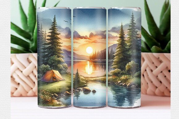 Download Summer Camping Tumbler Wrap - Camping tumbler wrap Collection