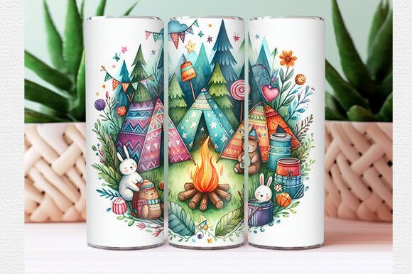 Download Summer Camping Tumbler Wrap - Camping tumbler wrap Collection