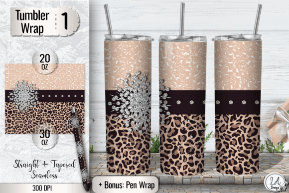 Download Beige Leopard Tumbler Wrap Sublimation - Premium Resources