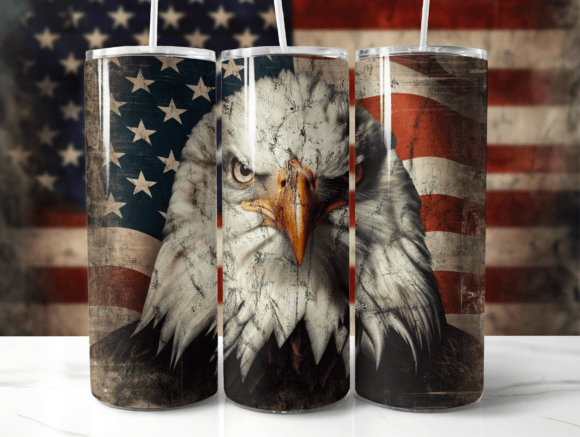 Download Eagle American Flag Tumbler Wrap PNG - American flag tumbler Collection