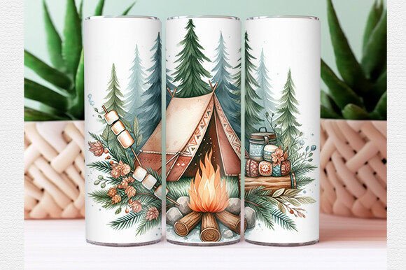 Download Summer Camping Tumbler Wrap - Camping tumbler wrap Collection