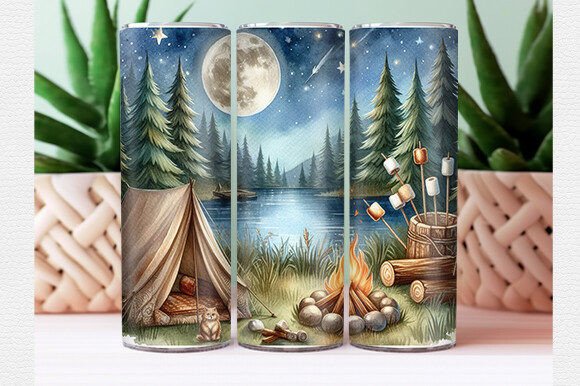 Download Summer Camping Tumbler Wrap - Camping tumbler wrap Collection