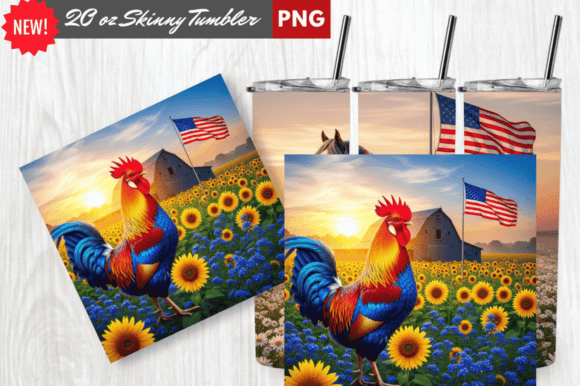 Download Patriotic Rooster American Flag Tumbler - American flag tumbler Collection
