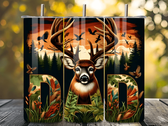 Download Rustic Deer Hunter Dad Tumbler Wrap PNG - Dad tumbler Collection