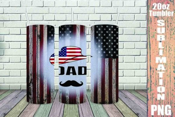 Download 20oz American Flag DAD Tumbler Design - Dad tumbler Collection