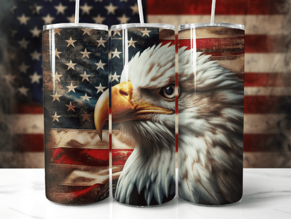 Download Eagle American Flag Tumbler Wrap PNG - American flag tumbler Collection