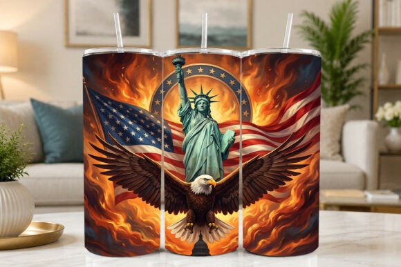 Download Bald Eagle and American Flag Tumbler - American flag tumbler Collection