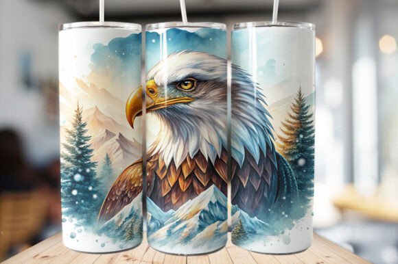Download Bald Eagle Tumbler Wrap – PNG File - Premium Bundle