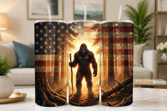 Download Patriotic Bigfoot American Flag Tumbler - American flag tumbler Collection
